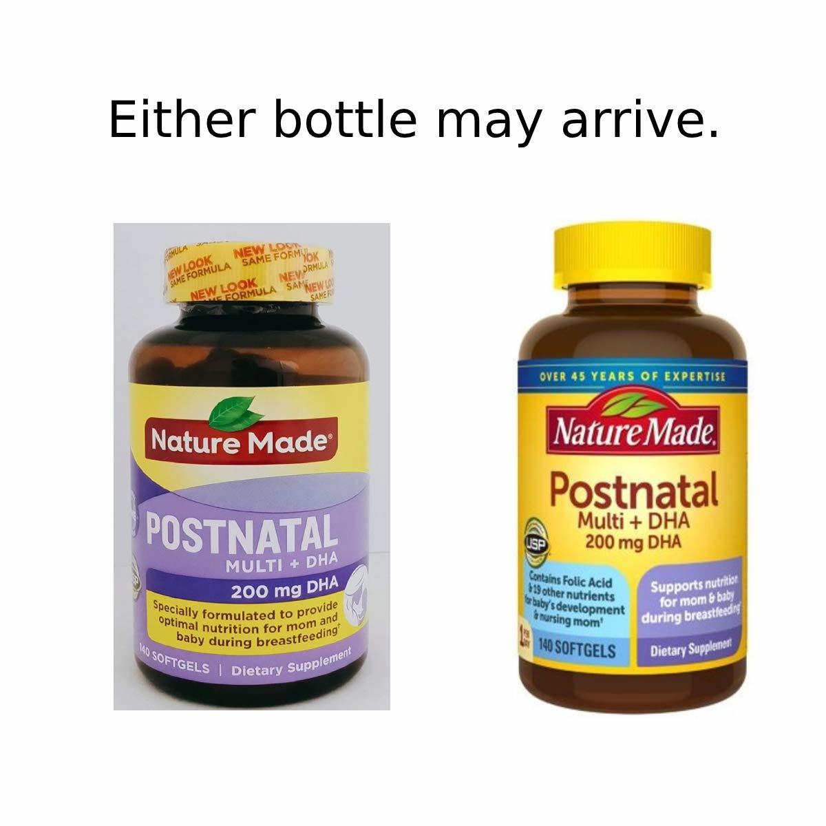 Nature Made Postnatal Multi+ Dha - 140 Vegetarian Softgels | Promotes Healthy Development & Growth