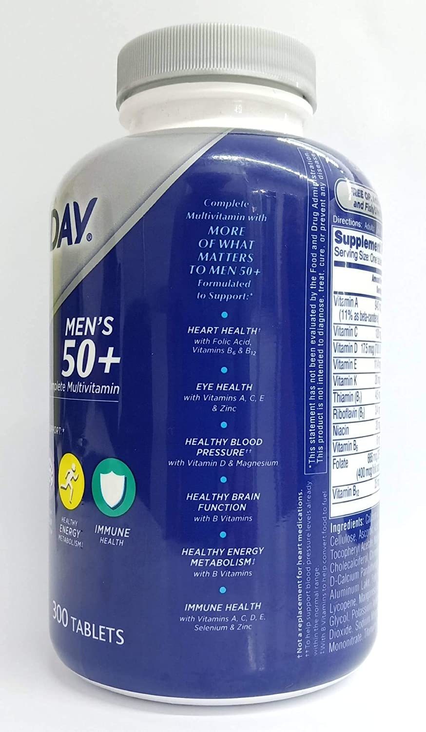 One A Day Mens Health Formula Multivitamin Multimineral 60 Tabs Efficacy: Promote Healthy & Growth