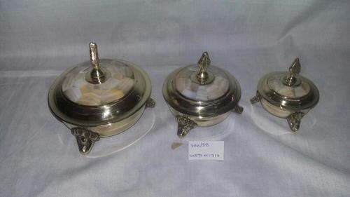 पाउडर पॉट 3 पीस का सेट