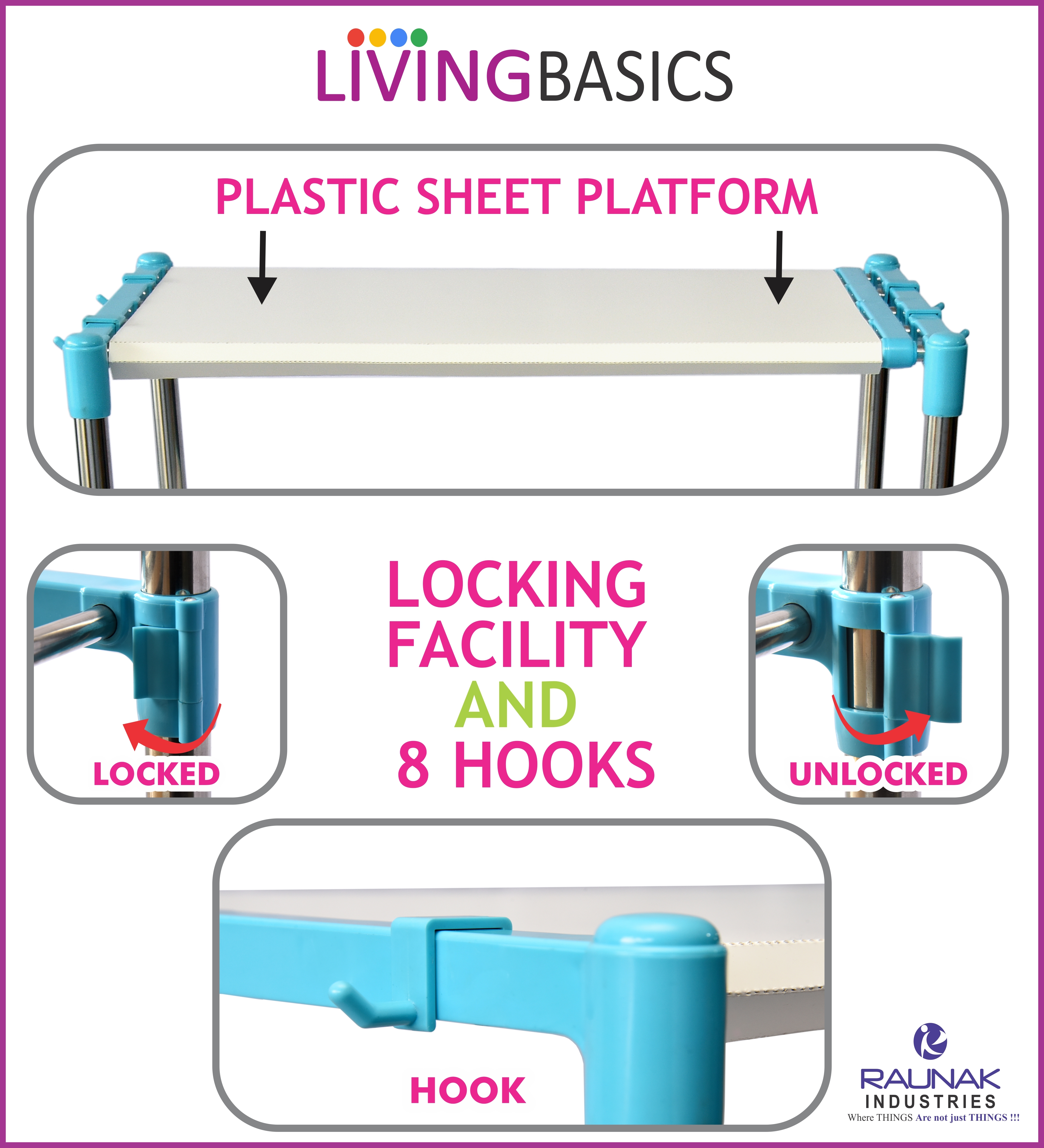 Machine Made 3 Layer Bathroom Racks