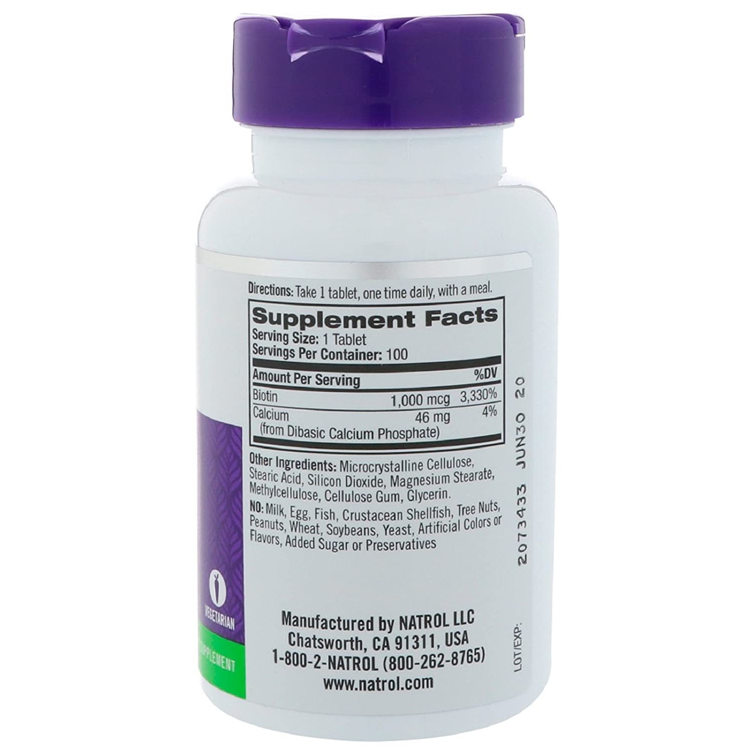 Natrol Biotin 10000 Mcg Maximum Strength 100 Tablets Efficacy: Promote Healthy & Growth