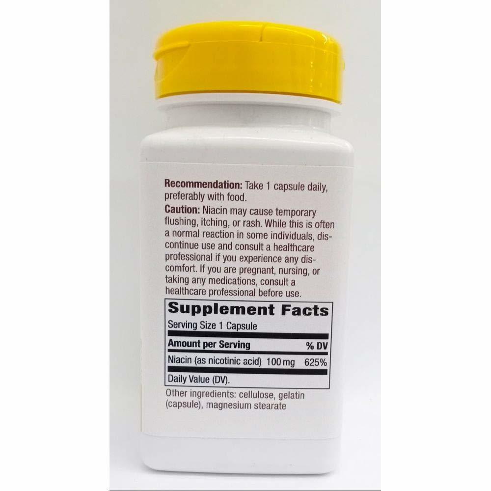 Natures Way Niacin 100 Mg Nicotinic Acid For Metabolism & Circulation 100 Capsules