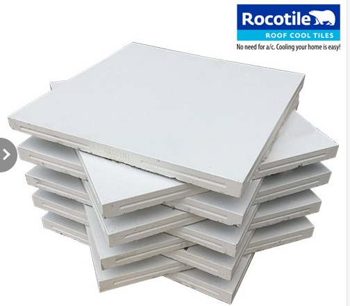Waterproofing Weathering Tiles - Natural Mineral, 10 X 10" Overall Size, White Color, 15mm Thickness | Acid-resistant, Antibacterial, Heat Insulation, Non-slip, Wear-resistant