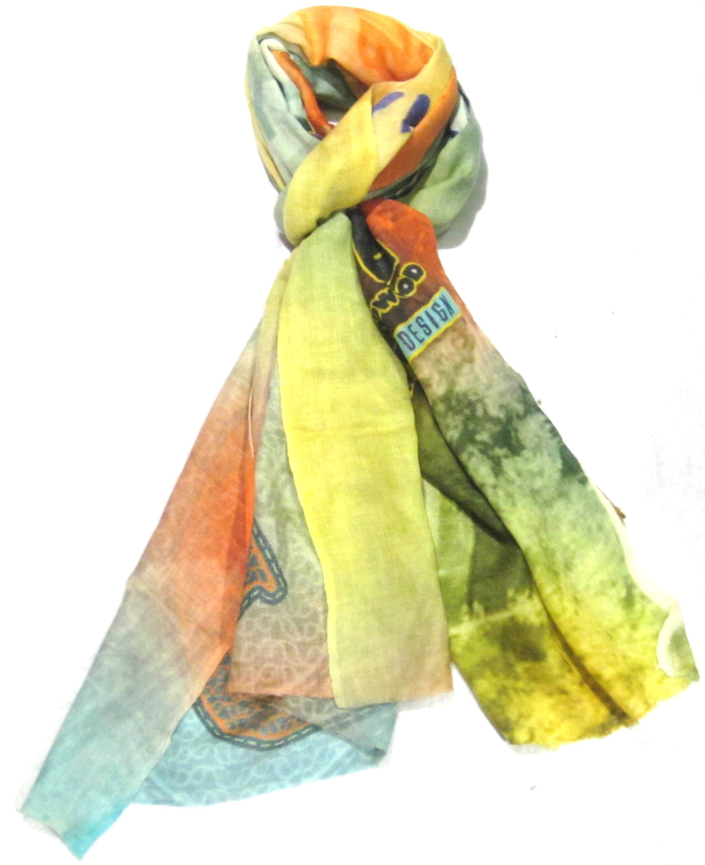 Wool Digital Printed Shawl - 70x180 Cm, Customizable Size And Color Options, Printed Pattern, Machine Knitted, Ideal For Daily Use In Summer And Winter