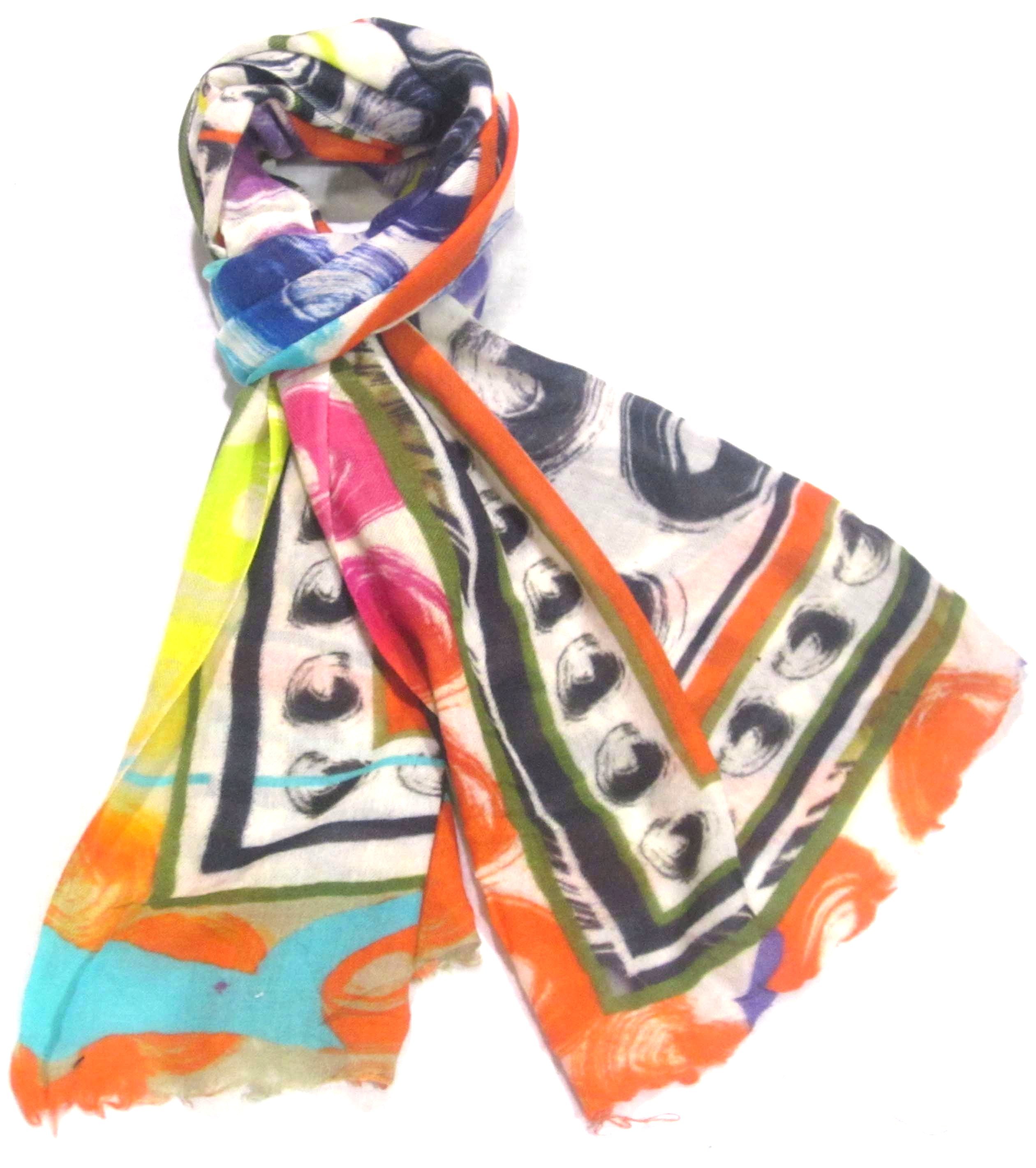 Wool Digital Printed Shawl - 70x180 Cm, Customizable Size And Color Options, Printed Pattern, Machine Knitted, Ideal For Daily Use In Summer And Winter