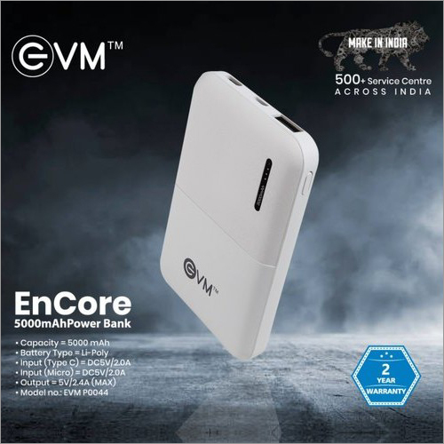 ईवीएम एनकोर 5000mAh पावर बैंक