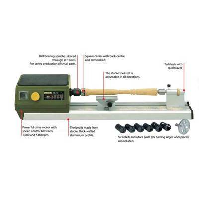 DB 250 MICRO Woodturning Lathe
