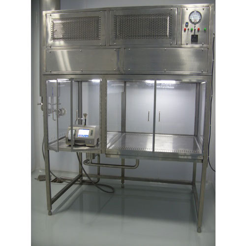 Ceiling Suspended Vertical Laminar Air Flow - Stainless Steel, 610x610x610 Mm | Hepa And Pre-filter, Uv And Led Lighting, Anti-static Pvc Strip Curtains