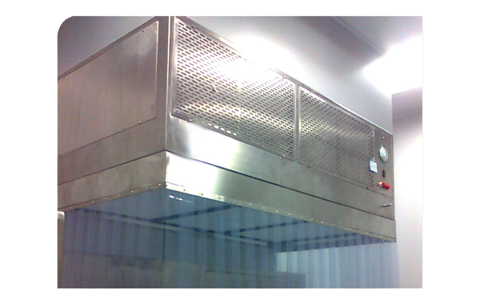 Ceiling Suspended Vertical Laminar Air Flow - Stainless Steel, 610x610x610 Mm | Hepa And Pre-filter, Uv And Led Lighting, Anti-static Pvc Strip Curtains
