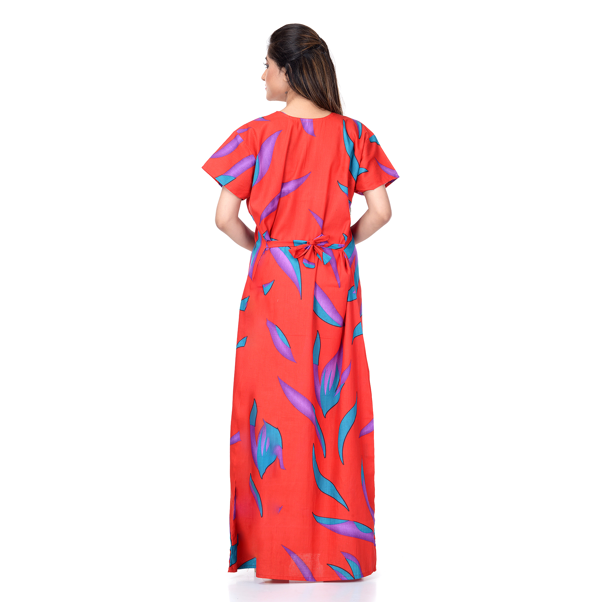 Cotton Nighty - Premium Cotton, Large And Xl Sizes Available, Assorted Colors And Prints, Front Design