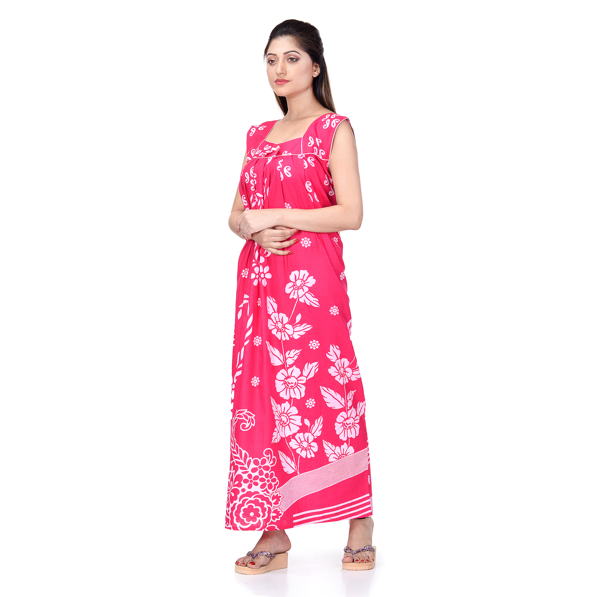 Assorted Colours And Print Cotton Nighty