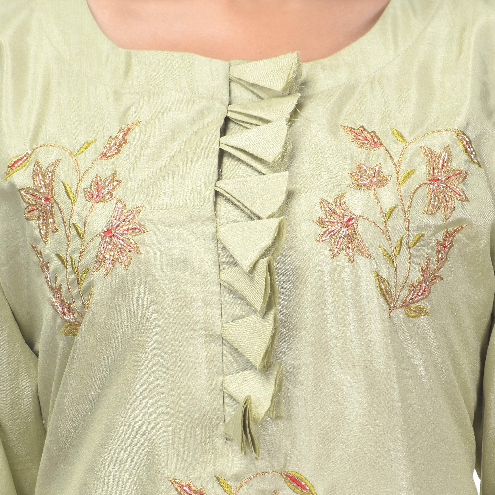 Olive Green Kurti Set
