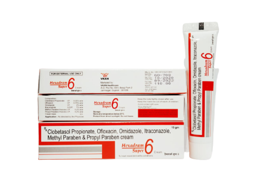 क्लोबेटासोल+ओफ़्लॉक्सासिन+ऑर्निडाज़ोल+इट्राकोनाज़ोल+मिथाइल पैराबेन+प्रोपाइल पैराबेन