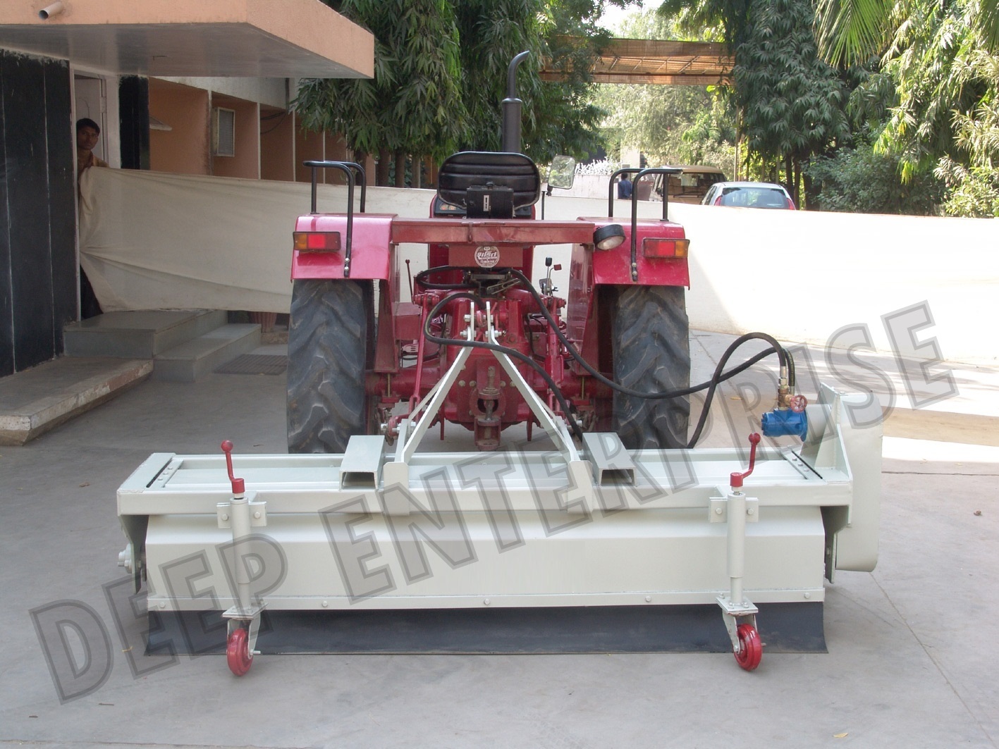 Road Sweeper (Broomer) - Steel, 1500x1000x800 Mm, Teal | 5 Hp Engine, 1.2 M Broom Width, Durable Design, Easy Operation, Efficient Cleaning