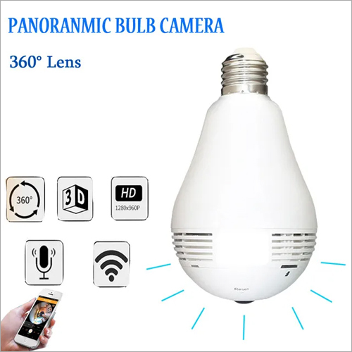 White Panoranmic Bulb Camera