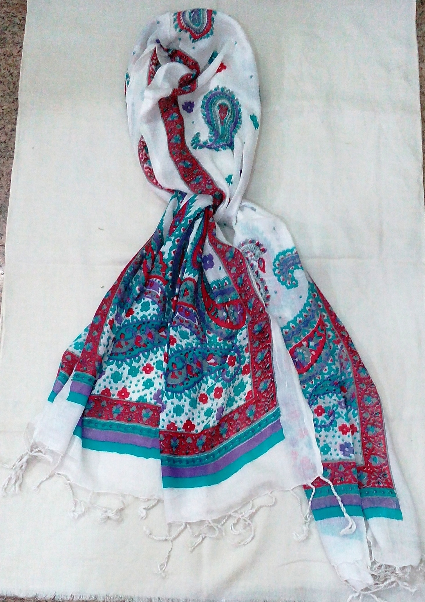 Rayon Printed Shawl - Color: As Per Pic