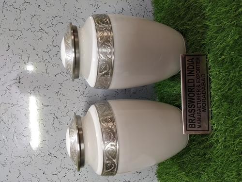White Aluminum Cremation Urn