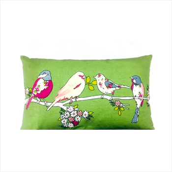 Multi Bird Screen Print Cushion