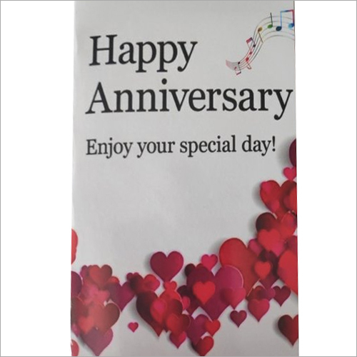 Happy Anniversary Musical Greeting Card - 3D Folded Design | Elegant Flat Style, Perfect for Memorable Wedding Anniversaries
