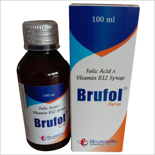 Brufol Syrup Ingredients: Folic Acid 1.5mg + Vit.b12 15mcg/5ml Syp