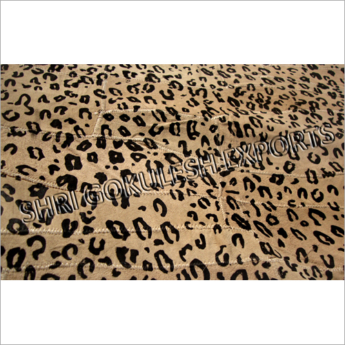 Designer Print Leather Carpets Back Material: Woven Back