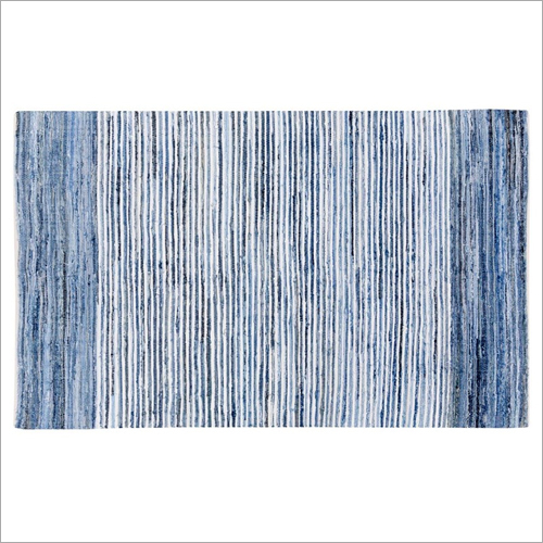 Sqaure Denim Rugs Back Material: Woven Back
