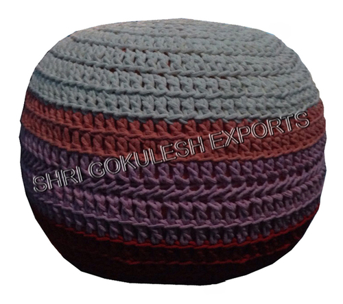 Customized Fancy Knitted Poufs And Ottoman