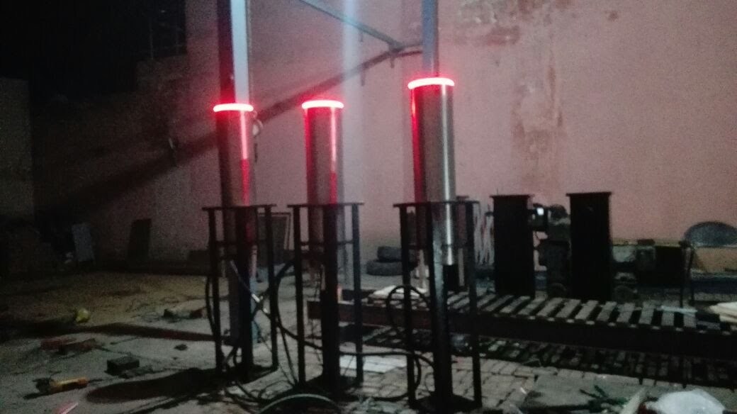 Crash Type Bollards - Color: Black