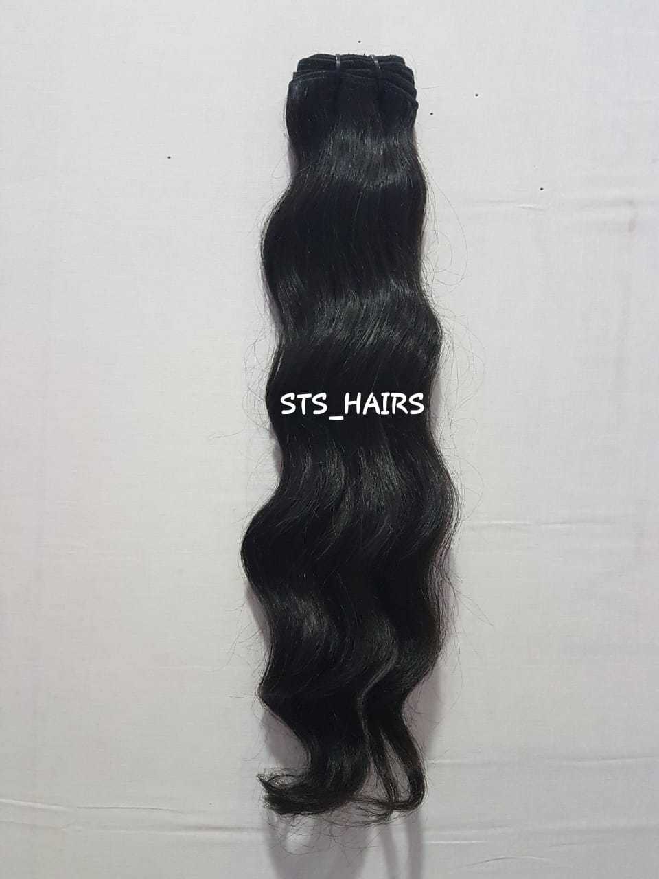 Micro Braiding Wavy Natural Black Weft Hair Extension
