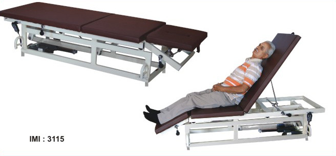 Imi-3116 High-low Treatment Table, 3 Section (Electrical With Retractable Casters) - Metal Frame, Size 200cm X 68cm, Height Adjustable , Suitable For Elderly & Adults, Versatile Treatment & Exercise Use