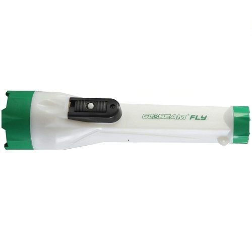 Globeam Fly Radium Battery Torch - Abs Plastic Body, 0.75 Watt Led, 3-aa Battery Operated | Lock Flasher Switch, Unique Radium Glow, Easy Carry Sling