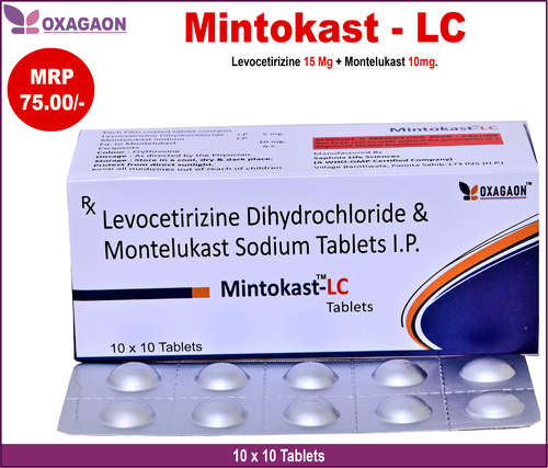 Levocetirizine Dihydrochloride And Montelukast Sodium Tablets IP - 10 mg, Tablets for General Use , Storage at Normal Temperature
