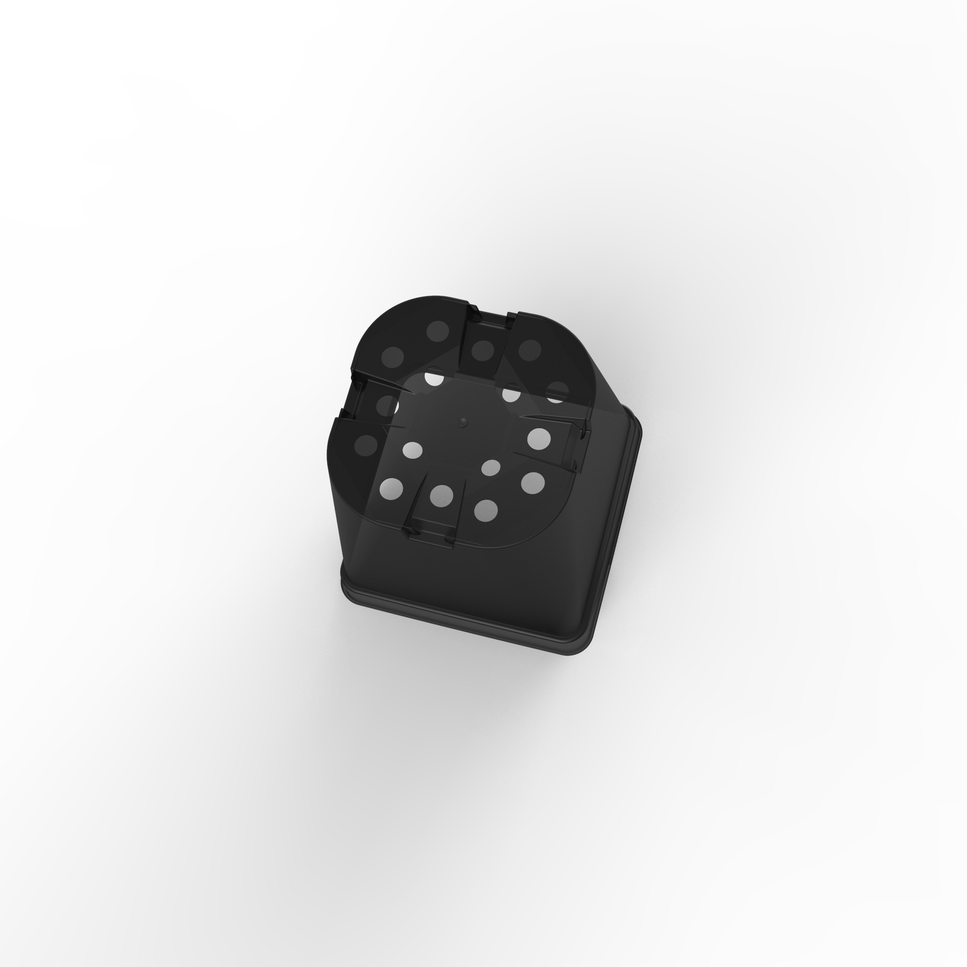 Square Flower Pot Mould - Pp Material, 16x16x16cm Size | 1 Cavity, Hot Runner Point Gate, Precision-machined For Optimal Cooling Efficiency