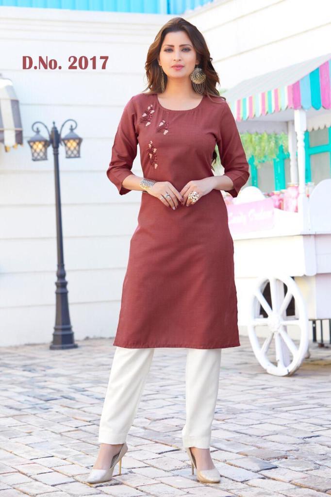 5 Ruby Rayon Kurti Catalogue Set - Ruby Fabric, Sizes M, L, Xl, Xxl | Washable, Printed Pattern, Seasonal Versatility For Ladies