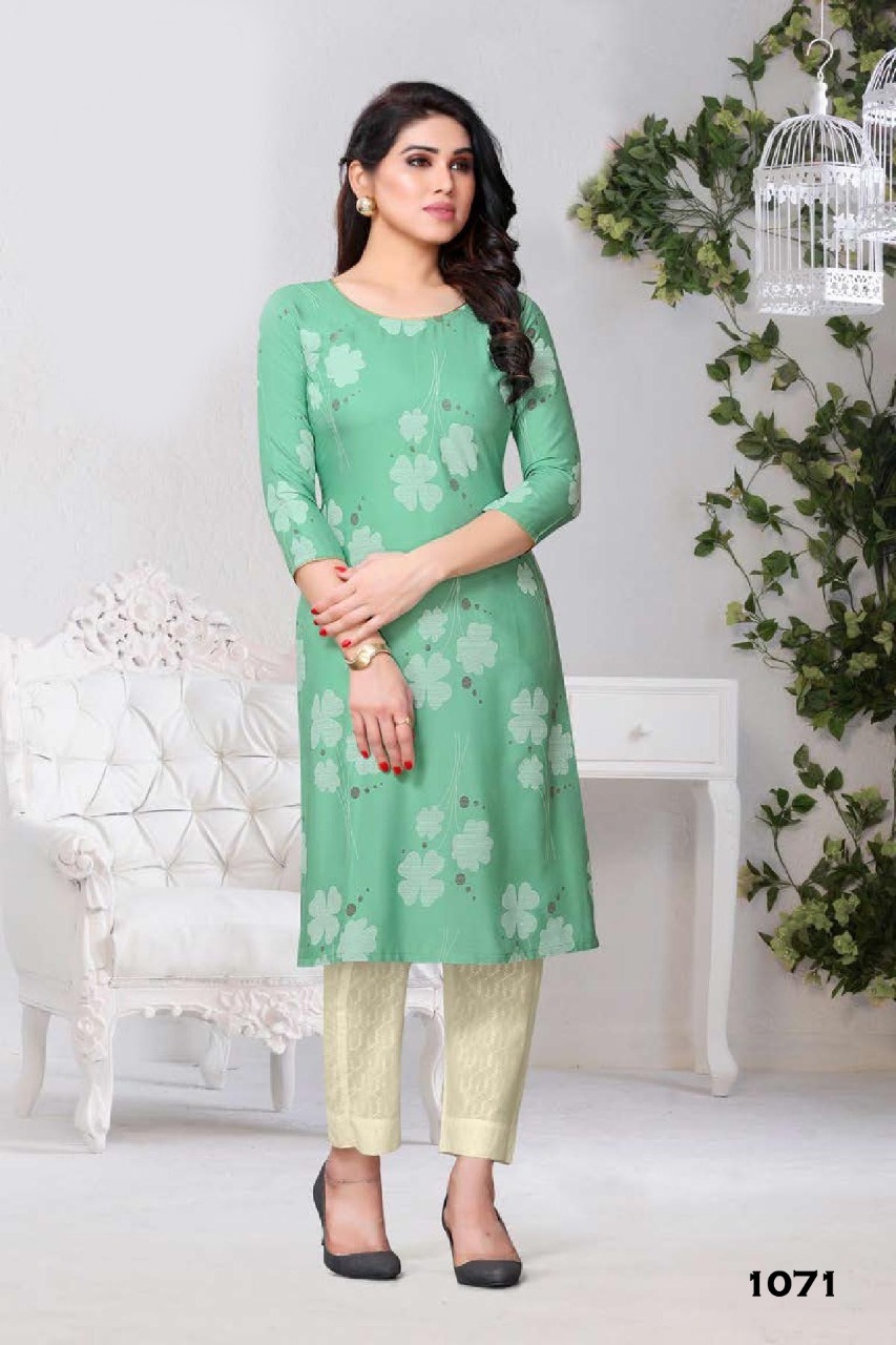 Rayon Print Kurtis Catalogue Set - Rayon Fabric, Sizes M, L, Xl, Xxl, Design-3 | Washable, Printed Pattern, Formal Wear For Ladies, All Seasons