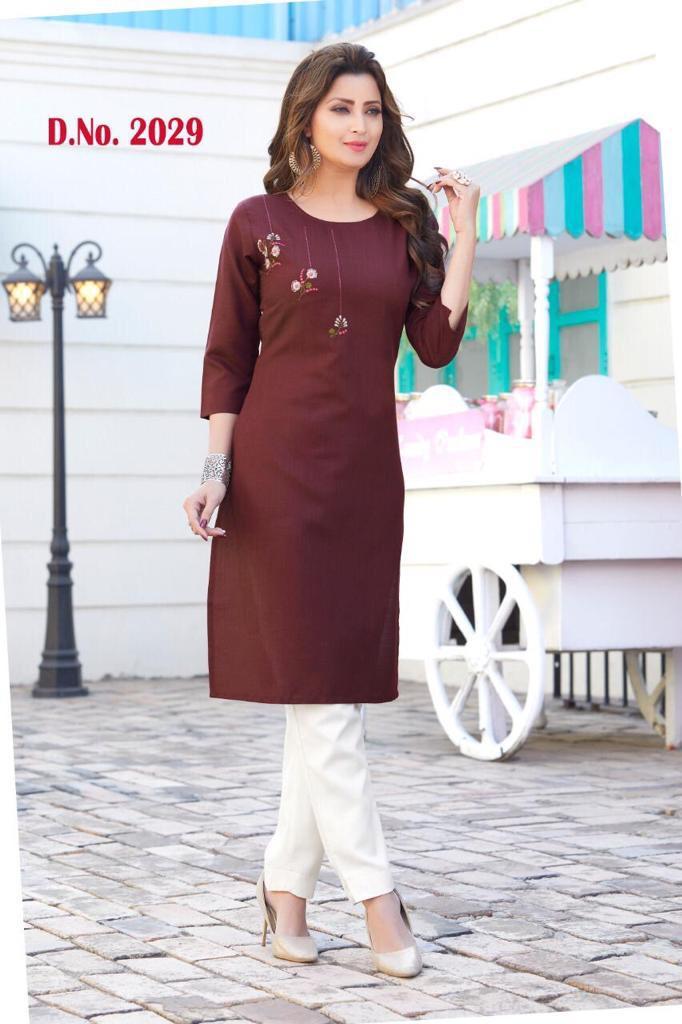 Ruby Rayon Kurti - Sizes M, L, Xl, Xxl | Washable, Printed Design For Ladies, Perfect For Year-round Wear