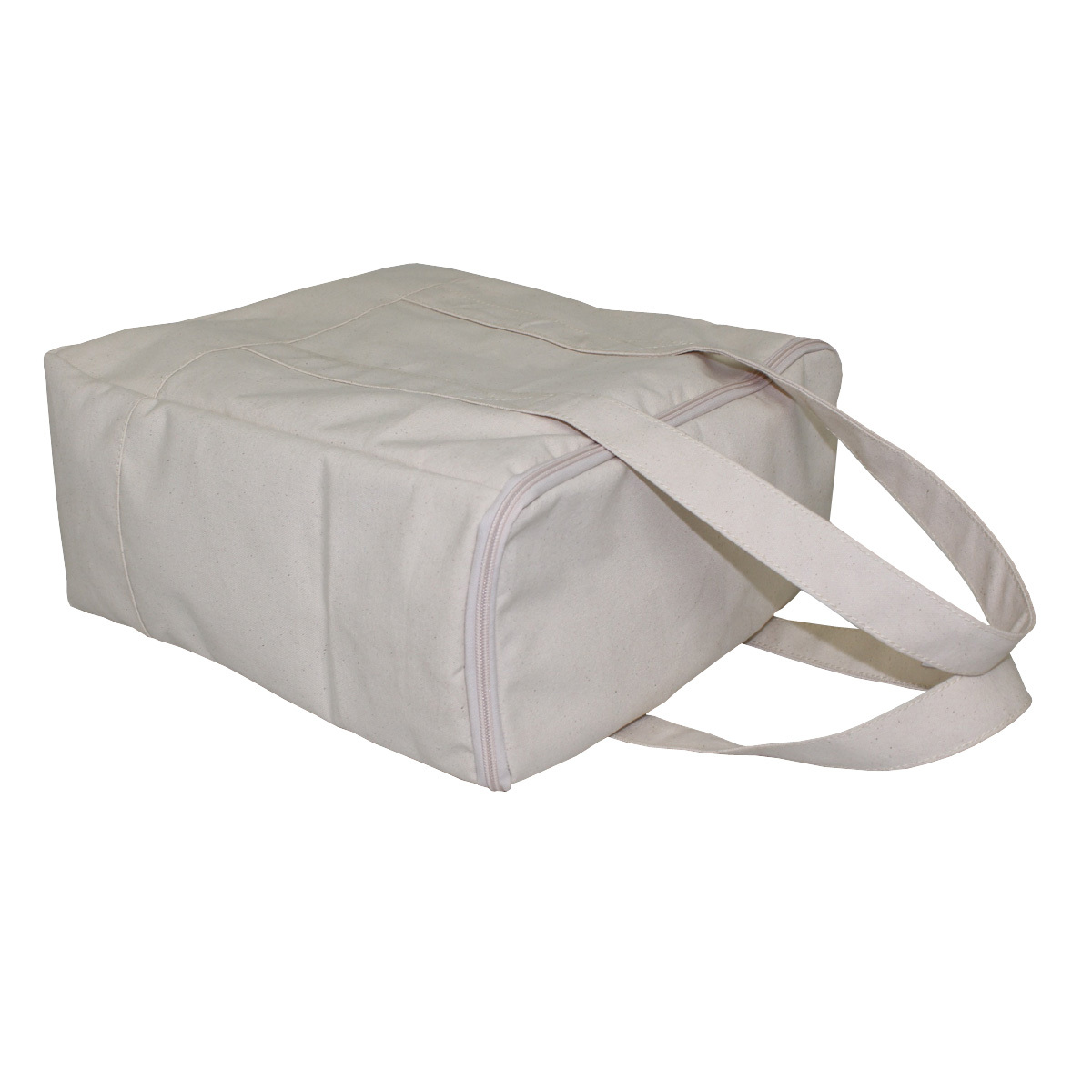 12 Oz Natural Canvas Cooler Bag With Inside Pe Foam Insulator Polyester Lining Capacity: 4 Bottle Pcs/min