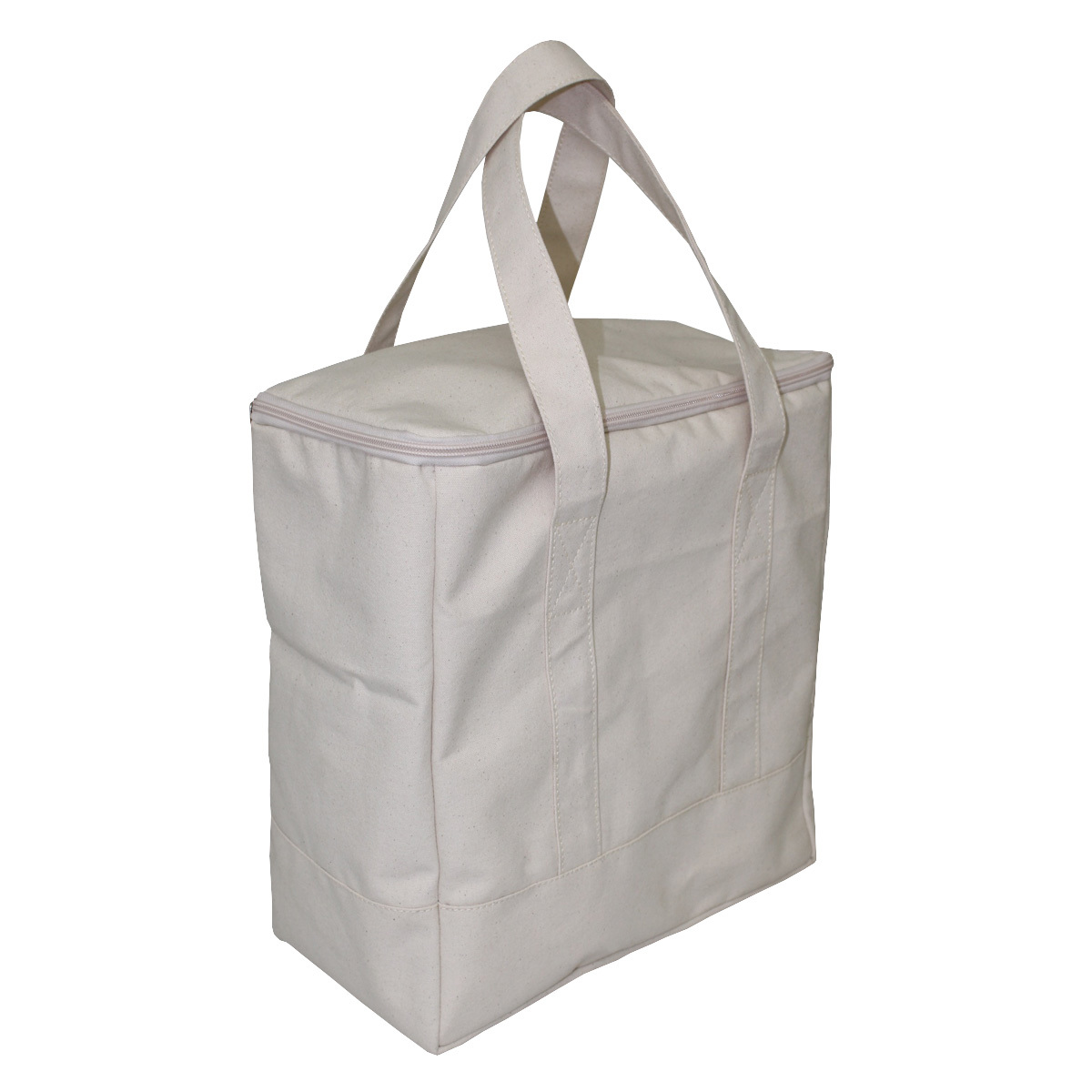 12 Oz Natural Canvas Cooler Bag With Inside Pe Foam Insulator Polyester Lining Capacity: 4 Bottle Pcs/min