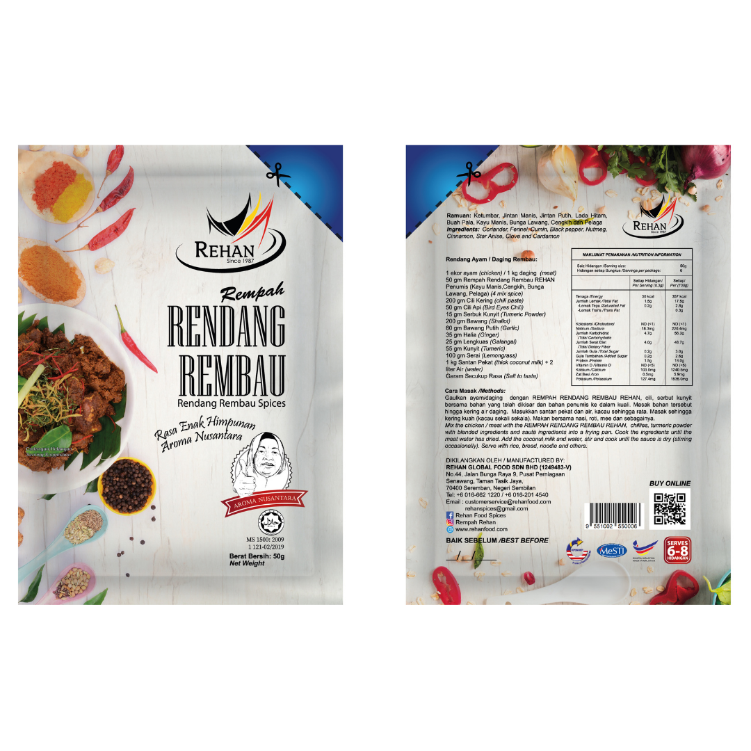 Malaysian Rendang Rembau Cooking Instant Paste Grade: Premium