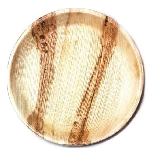 Areca Leaf Plate - Lightweight, Round, Brown | Eco-Friendly, Biodegradable, Heat Resistant Up to 100°C