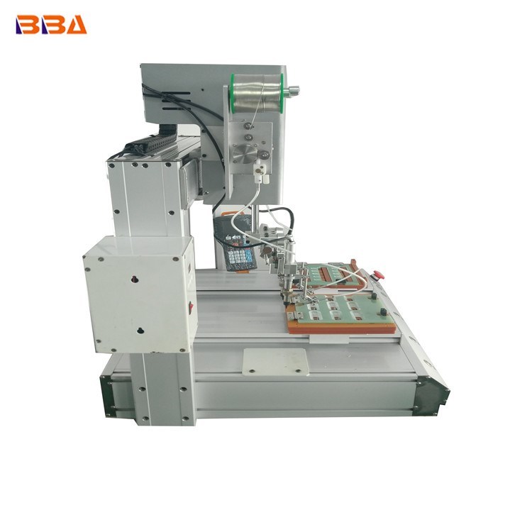 Direct Manufacturer Double Efficiency Soldering Iron Machine - Silver, 500x550x750mm, 80kg, 350w Power, Automatic Operation | Multi-axis Linkage Robot, Easy Soldering Programming, Touch Panel Control System
