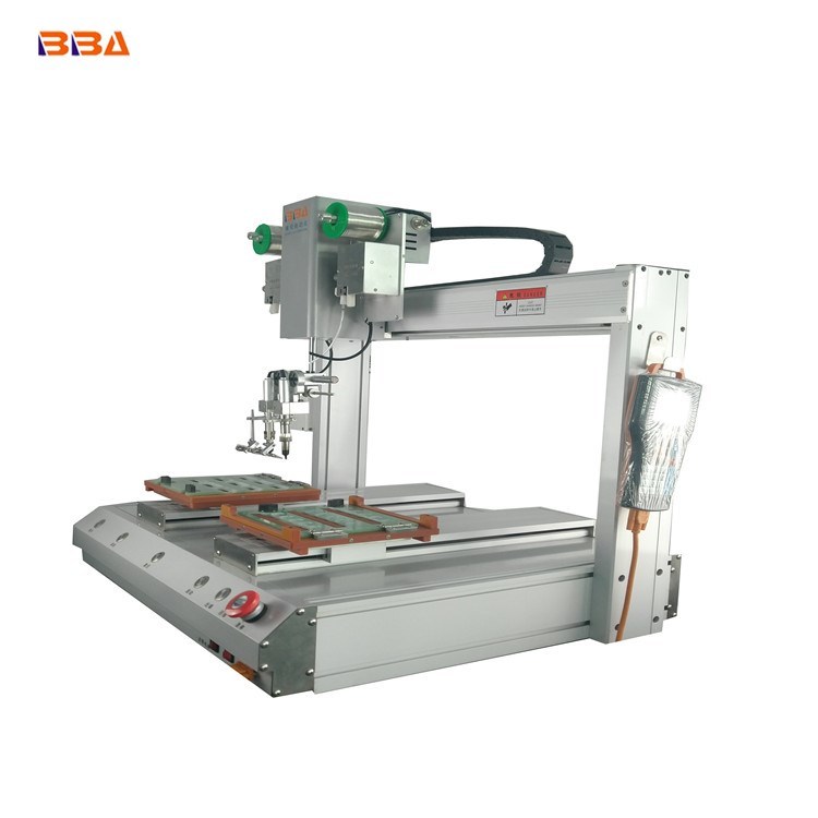 Direct Manufacturer Double Efficiency Soldering Iron Machine - Silver, 500x550x750mm, 80kg, 350w Power, Automatic Operation | Multi-axis Linkage Robot, Easy Soldering Programming, Touch Panel Control System