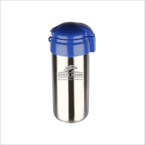 Round Water Bottles - 500 ml, Stainless Steel Silver Finish | Durable, Lightweight, Ideal for Drinking Water