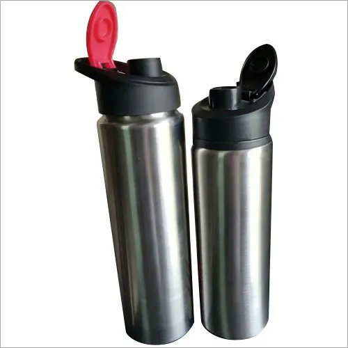 Silver Stainless Steel Sipper Water Bottle