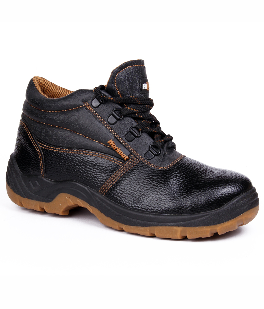 Hillson Workout Shoes - Pvc, Size 6-11 | Black, Men''s Steel Toe Lace Design