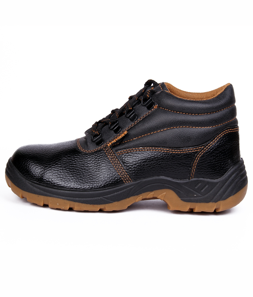 Hillson Workout Shoes - Pvc, Size 6-11 | Black, Men''s Steel Toe Lace Design