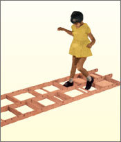 Imi-1483 Slanted Walking Balance Board - Hardwood, 70" X 12" , Adjustable Slant Angles Of 15â°/30â°/45â°, Nonslip Tread, Suitable For All Ages