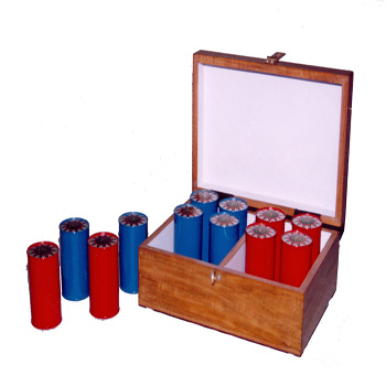 Sound Discrimination Set - Wooden Tubes, 12 Individual Cylinders | Develops Problem-solving, Matching, Logical Thinking, Colour-coded For Self-correction