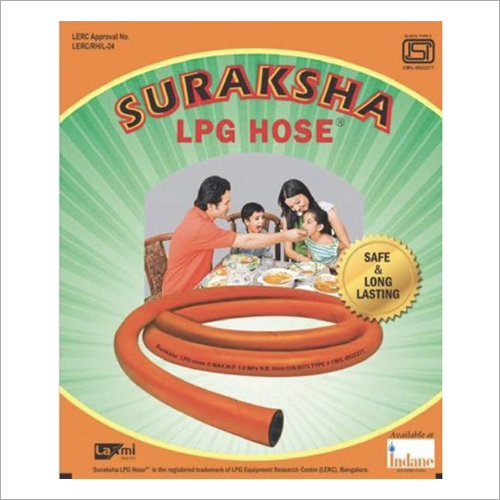 Lpg Hose Pipe - Rubber, 1.5m Length, Orange | Ideal For Home Gas Usage, Durable And Flexible Design