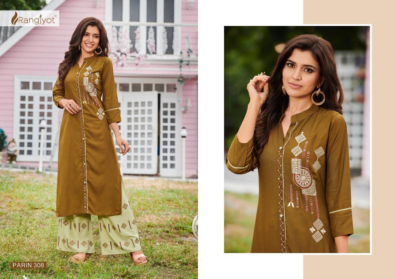Parin Vol-3 Rayon Slub Kurti Wholeseller - Color: As Per Catalog